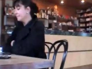 Nadine Flash In A Restaurant